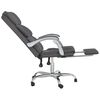 vidaXL Reclining Office Chair Gray Faux leather Adjustable