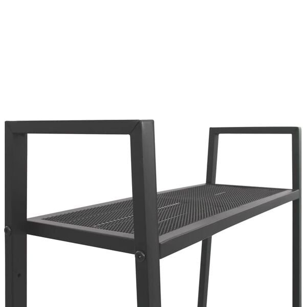 vidaXL Bookcase Anthracite Metal large Bookcase Rectangular