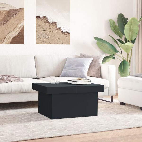 vidaXL Coffee Table Black Engineered wood Medium Coffee Table
