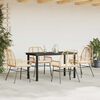 vidaXL Garden Dining Set Brown, Black, Cream White