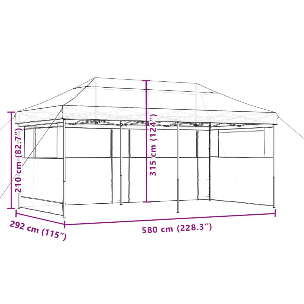 vidaXL Party Tent Beige, Blue