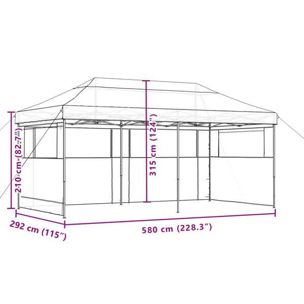 vidaXL Party Tent Beige, Blue