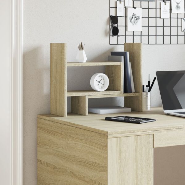vidaXL Desk Organiser Sonoma Oak 15.2x6.7x15.4" Engineered wood