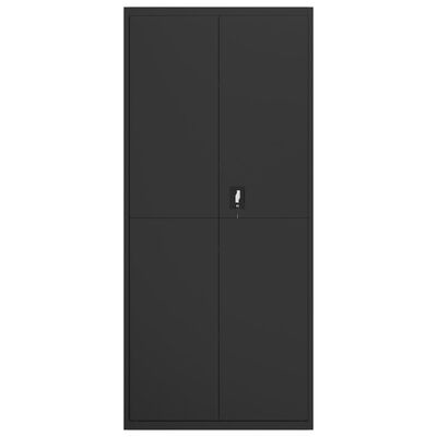 vidaXL File Cabinet Black 35.4"x15.7"x78.7" Steel