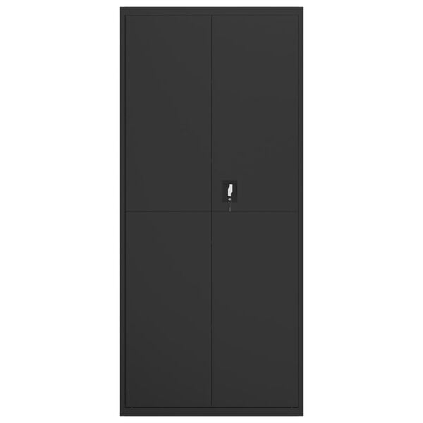 vidaXL File Cabinet Black Powder-coated steel Extra High File Cabinet
