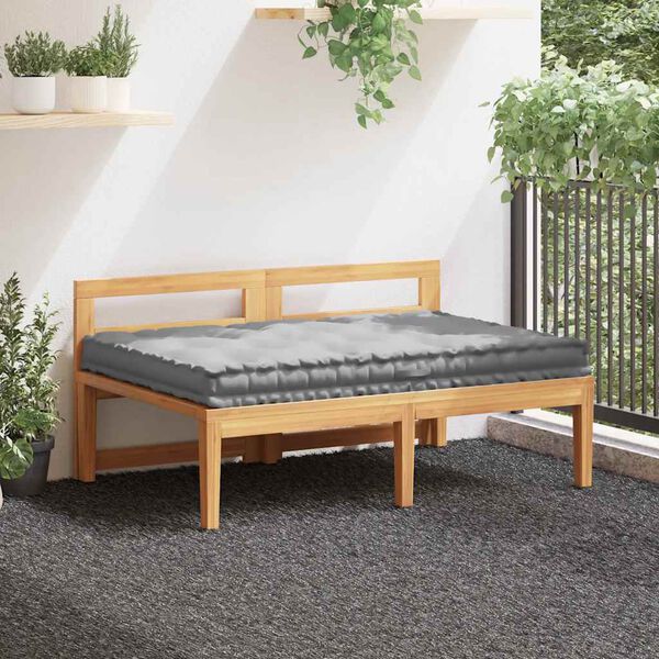 vidaXL Pallet Cushion Grey 100% cotton and cotton blend filling