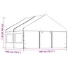vidaXL Gazebo with Roof White 14.6'x19.3'x12.3' Polyethylene