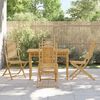 vidaXL Garden Dining Set Natural bamboo Bamboo 4-seater Foldable