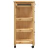 vidaXL Kitchen Trolley MONZA 33.1"x15.7"x34.8" Solid Wood Pine