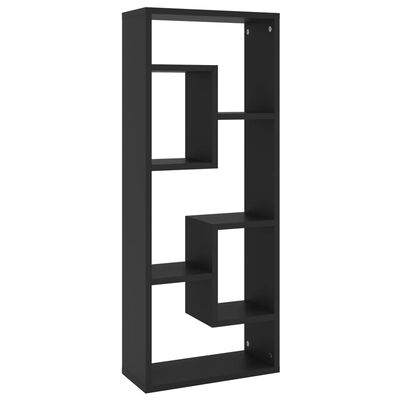 vidaXL Wall Shelf Black 14.2"x6.3"x35.4" Engineered Wood