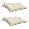 vidaXL Chair Cushion Set of 2 Cream white Oxford fabric (100% polyester)