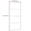 vidaXL Sliding Door Frosted ESG Glass and Aluminum 35.4"x80.7" White