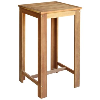 vidaXL Bar Table Solid Acacia Wood 23.6"x23.6"x41.3"