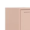 vidaXL Bedside Cabinet Pink Steel Compact Bedside Cabinet Rectangular