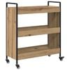 vidaXL Kitchen Trolley Artisan Oak 27.56 x 11.81 x 32.28 in
