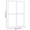 vidaXL Wall Mirror Black Glass and Powder-Coated Iron 12 x 16 in
