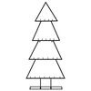 vidaXL Metal Christmas Tree Black Powder-coated steel Medium Hooks