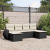 vidaXL Garden Sofa Set Black, Cream white