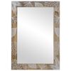 vidaXL Bathroom Mirror Natural Mango with White Paint