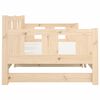 vidaXL Pull-out Day Bed Natural Pine Solid Pine Wood Full Convertible