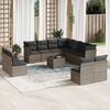 vidaXL Garden Sofa Set Dark Grey, Grey