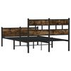 vidaXL Bed Frame Smoked oak Steel, engineered wood Full Bed Frame