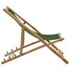 vidaXL Beach Chair Green Bamboo and canvas Perfect for adults Foldable