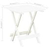 vidaXL Garden Table White Plastic Small Foldable Bistro Table