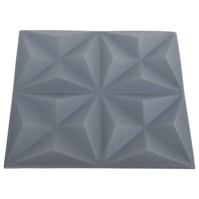 vidaXL 3D Wall Panels 24 pcs 19.7"x19.7" Origami Gray 64.6 ft²