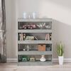 vidaXL Book Cabinet Concrete grey Engineered wood 39.4 x 11.8 x 53.1 in