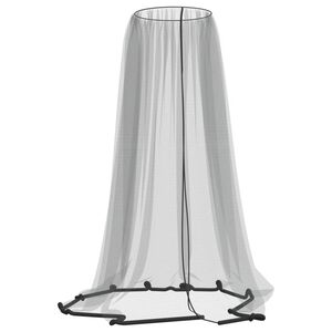 vidaXL Mosquito Net for Umbrella 220 Mesh Black Φ129.9x98.4"