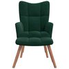 vidaXL Relaxing Chair With Stool Dark Green