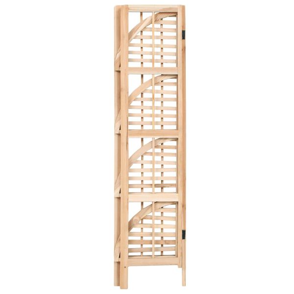 vidaXL Corner Shelf Beige Solid cedar wood 10.6 x 10.6 x 43.3 in