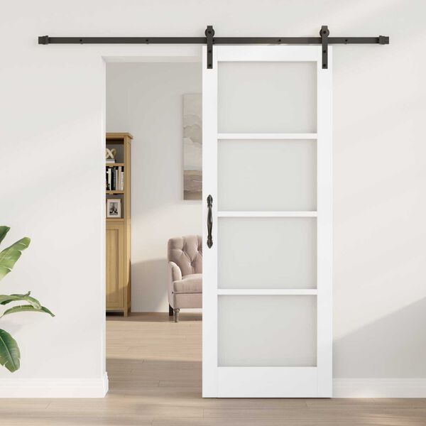vidaXL Sliding Door ORKDAL White 30.71 x 83.07 in