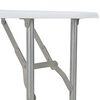 vidaXL Dining Set White and Silver MDF and Steel Compact Foldable