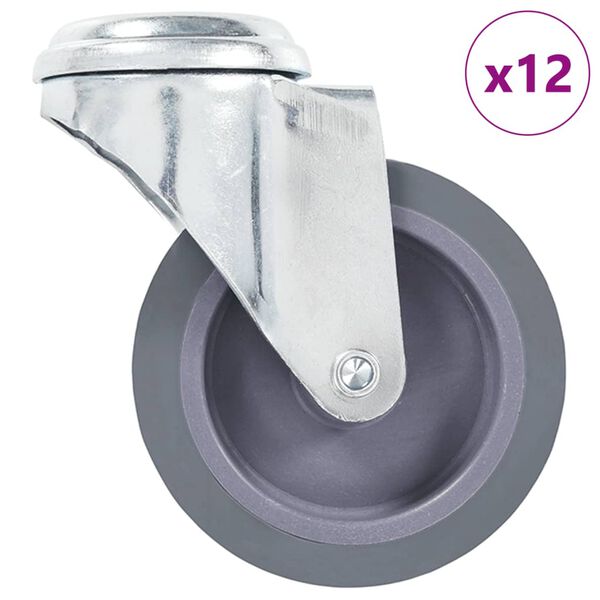 vidaXL 12 pcs Bolt Hole Swivel Casters 2.95 " (3x143424)
