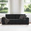 vidaXL 3-Seater Sofa Black Velvet 3-Seater Sofa Rectangular