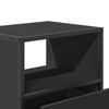 vidaXL Wall-mounted Bedside Cabinet Set of 2 Black Engineered wood, Metal