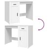 vidaXL Desk White Engineered wood Standard Desk Rectangular Modern