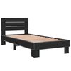 vidaXL Bed Frame Black Engineered wood Twin Durable Bed Frame
