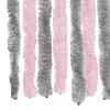 vidaXL Fly Curtain Silver Grey and Pink 22.0x78.7" Chenille