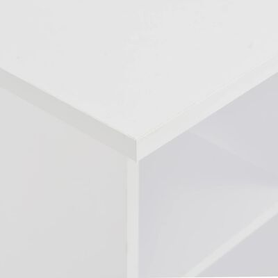 vidaXL Bar Table White 23.6"x23.6"x43.3"