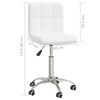 vidaXL Dining Chair White Faux leather, chrome steel Adjustable, Medium