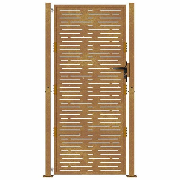 vidaXL Garden Gate 39.4x68.9" Corten Steel Square Design
