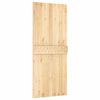 vidaXL Sliding Door with Hardware Set 33.5x82.7" Solid Wood Pine