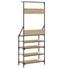 vidaXL Clothes Rack Sonoma Oak Engineered wood Compact Clothes Rack
