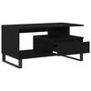 vidaXL Coffee Table Black Oak 35.43 x 19.29 x 17.72 in Engineered Wood