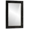 vidaXL Bathroom Mirror Black Solid mango wood and glass