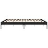 vidaXL Bed Frame Black Engineered wood, Metal 79.9x79.9 in Durable