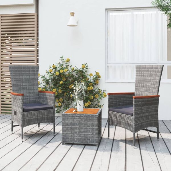 vidaXL Garden Lounge Set Grey, Dark Grey